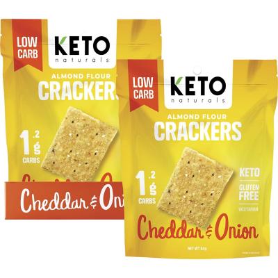 Almond Flour Crackers Cheddar & Onion 8x64g