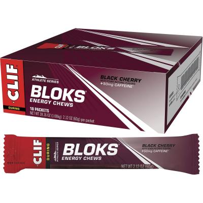 Bloks Energy Chews Black Cherry 50mg Caffeine 18x60g