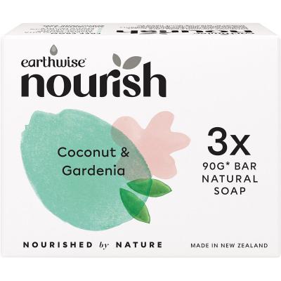Natural Soap Bar Coconut & Gardenia 3pk