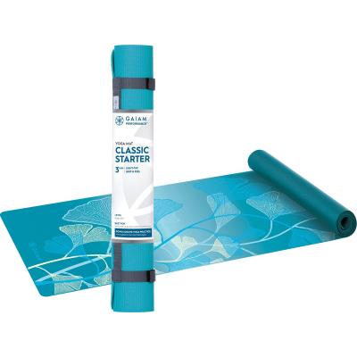 Yoga Mat Classic Starter 3mm Light Blue Flower 61cmx173cm