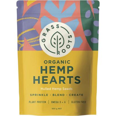 Organic Hemp Hearts Hulled Hemp Seeds 500g