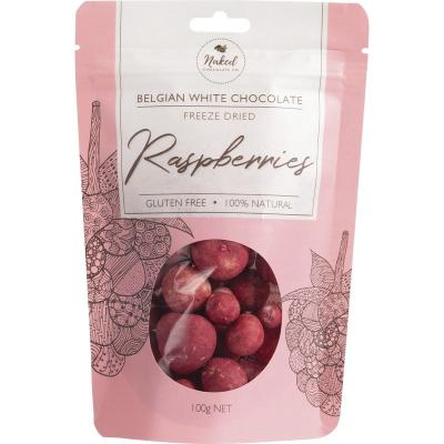 Freeze Dried Raspberries White Chocolate 100g