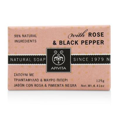 Apivita Natural Soap With Rose & Black Pepper 125g/4.41oz