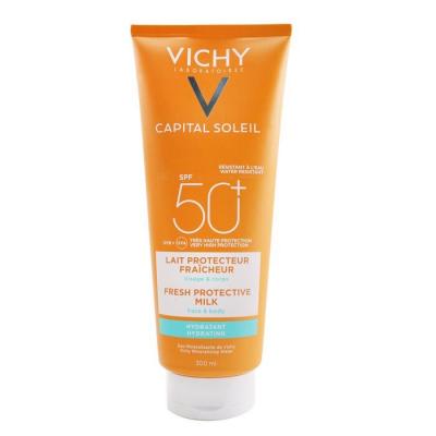 Vichy Capital Soleil Fresh Protective Milk SPF 50 (Water Resistant - Face & Body) 300ml/10.1oz