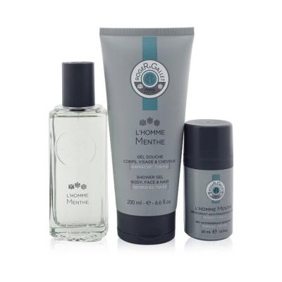 Roger & Gallet L'Homme Menthe Coffret: Eau De Toilette Spray 100ml/3.3oz +Anti-Perspirant Deodorant 50ml/1.6oz+Shower Gel 200ml/6.6oz 3pcs