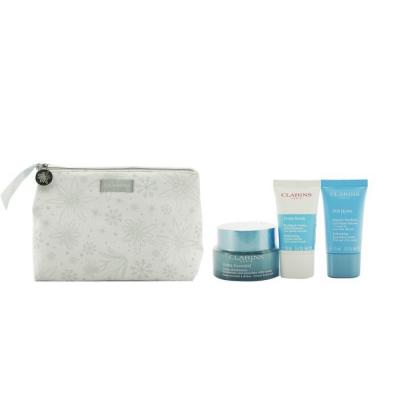 Clarins Hydration Collection: Hydra-Essentiel Silky Cream 50ml+ Fresh Scrub 15ml+ SOS Hydra Mask 15ml+ Pouch 3pcs+1pouch