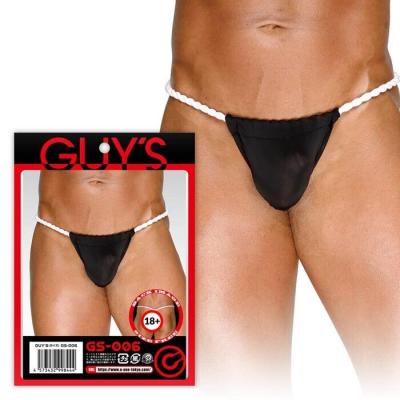 A-One Guy's Men's Hemp Rope Thong GS-006 - # Black 1 pc
