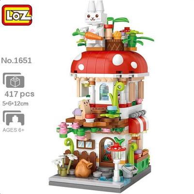 LOZ Street Series - Mushroom House Building Bricks Set 19.5x16.5x4.5cm