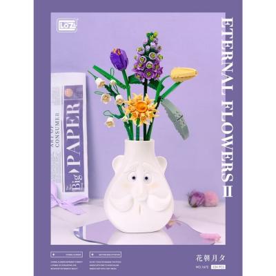 LOZ Mini Blocks - Eternal Flower II Purple Boquet Building Bricks Set 10 x 6 x 22 cm