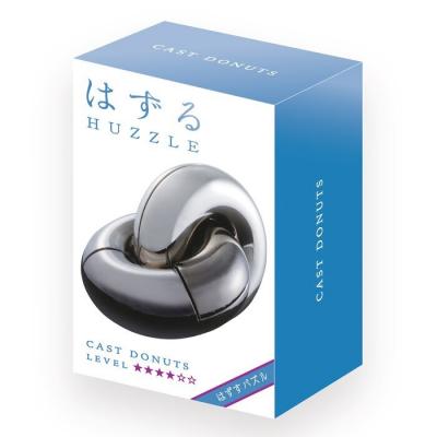 Broadway Toys Hanayama | Donuts Hanayama Metal Brainteaser Puzzle Mensa Rated Level 4 75*119*45 mm