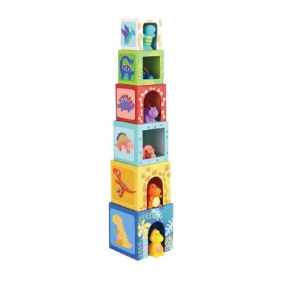 Tooky Toy Co Nesting Boxes - Dinosaur 13x13x13cm
