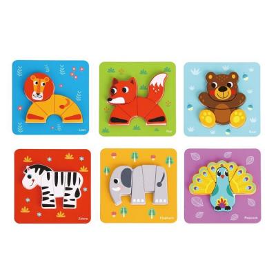 Tooky Toy Co 6 In Mini Animal Puzzle 17x17x2cm