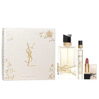 Yves Saint Laurent Libre Eau De Parfum Deluxe Gift Set: Libre Eau De Parfum Spray 90ml + Libre Eau De Parfum Spray 10ml + Lipstick 1.3g 3pcs