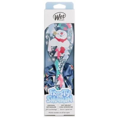 Wet Brush Original Detangler Frosty + Scrunchie Hair Brush 1pc