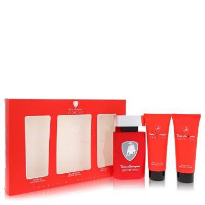 Lamborghini Sportivo 3pc Set - Eau De Toilette & Aftershave Balm 100ml & Shower Gel 100ml 125ml