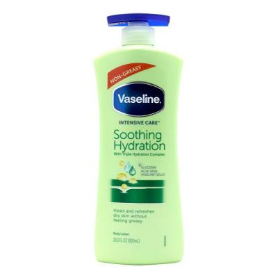 Vaseline 600ml Body Lotion Soothing Hydration 3 pieces Inner