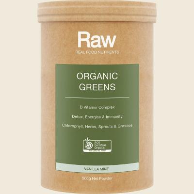 Raw Organic Greens Vanilla Mint 500g