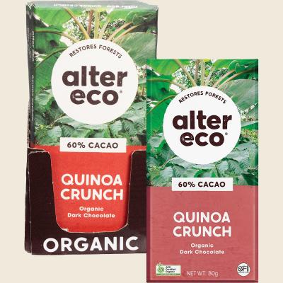 Chocolate Organic Dark Quinoa Crunch 12x80g