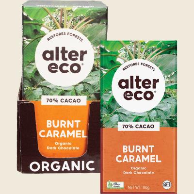 Chocolate Organic Dark Burnt Caramel 12x80g