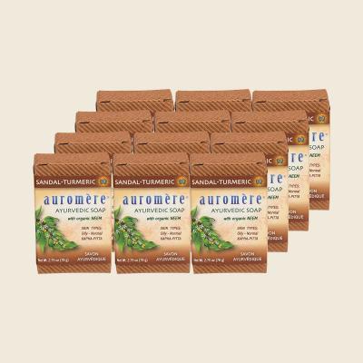 Neem Soap Ayurvedic Sandal Turmeric 12x78g