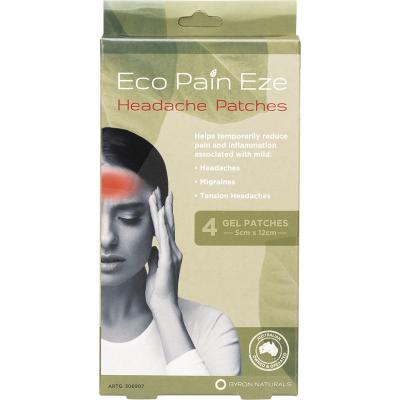 Eco Pain Headache Gel Patches 4pk
