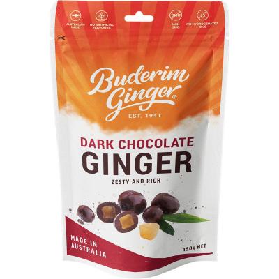 Dark Chocolate Ginger Zesty and Rich 150g