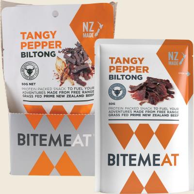 Grass Fed Biltong Tangy Pepper 10x50g