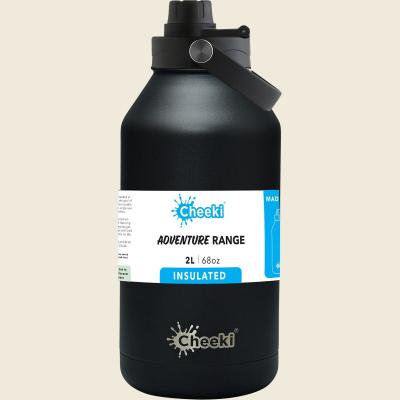 Stainless Steel Bottle Adventure Insulated Black 2L