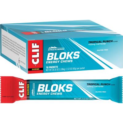 Bloks Energy Chews Tropical Punch 25mg Caffeine 18x60g