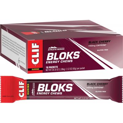 Bloks Energy Chews Black Cherry 50mg Caffeine 18x60g