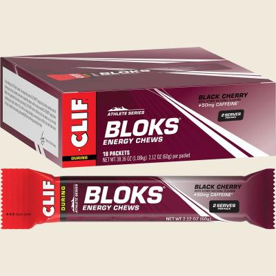 Bloks Energy Chews Black Cherry 50mg Caffeine 18x60g