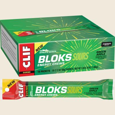 Bloks Energy Chews Sour Green Apple 18x60g