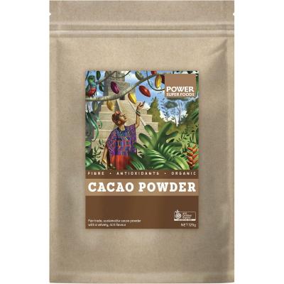 Cacao Powder Kraft Bag Certified Organic 125g