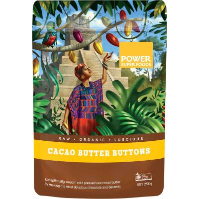 Cacao Butter Buttons Raw Certified Organic 250g