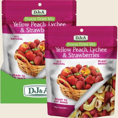 Freeze Dried Yellow Peach, Lychee & Strawberries 10x35g