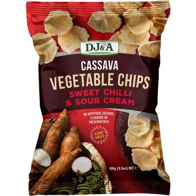 Cassava Vegetable Chips Sweet Chilli & Sour Cream 5x100g