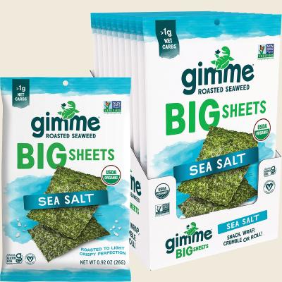 Roasted Seaweed Big Sheets Sea Salt 10x26g