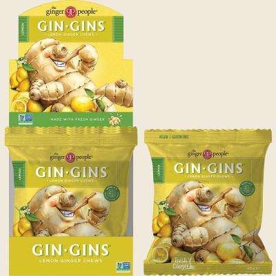 Gin Gins Lemon Ginger Chews 12x60g