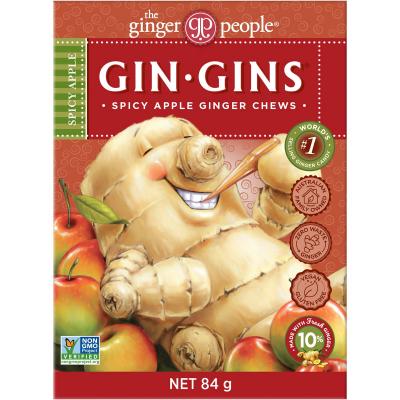 Gin Gins Ginger Candy Chews Spicy Apple 12x84g