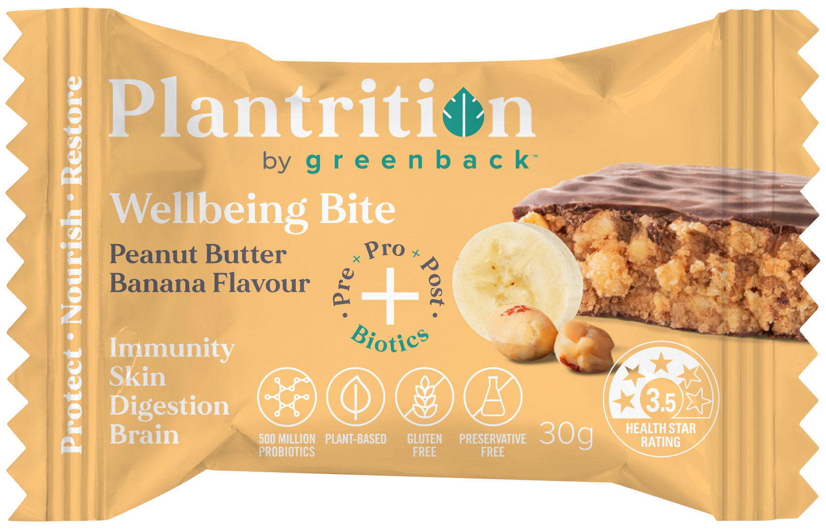 Plantrition by Greenback Bite Peanut Butter Banana 12x30g