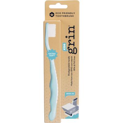 Biodegradable Toothbrush Kids Extra Soft Blue x8