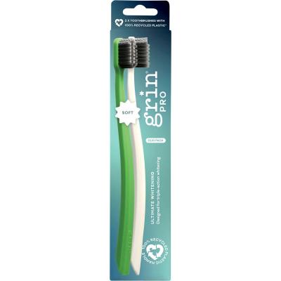 Pro Ultimate Whitening Toothbrush Soft White, Green 8x2pk