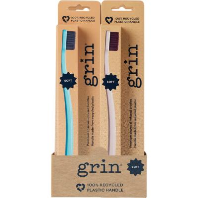 100% Recycled Toothbrush Soft Mint, Ivory x8