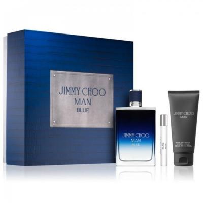 Jimmy Choo Man Blue Set - Eau De Toilette & Travel Spray 7.5ml & Shower Gel 100ml