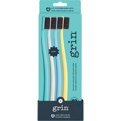 100% Recycled Toothbrush Soft Summer 8x4pk