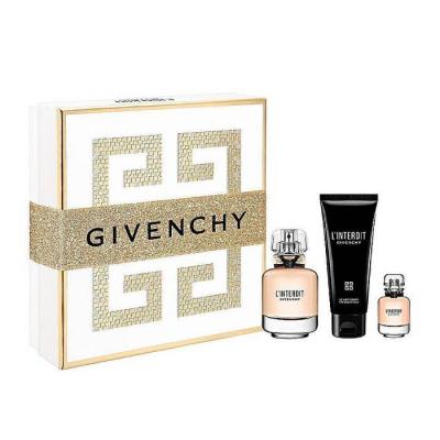 Givenchy L'interdit 3pc Women Gift Set - Eau De Parfum & 75ml Body Cream & 10ml Eau De Parfum 50ml