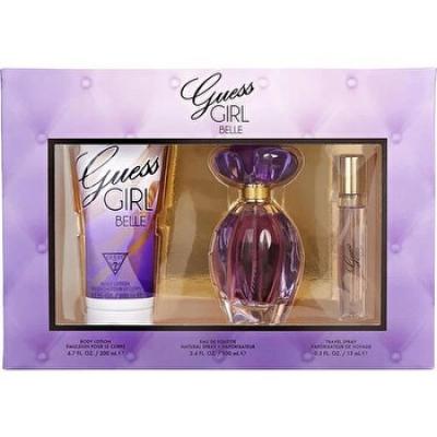 Guess Girl Belle 3pc Set - Eau De Toilette & Body Lotion 200ml & Eau De Parfum 15ml Travel Spray 100ml