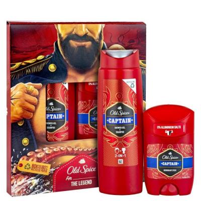 Shulton Old Spice 2pc Set Dark Captain - Shower Gel & 50ml Deo Stick 250ml