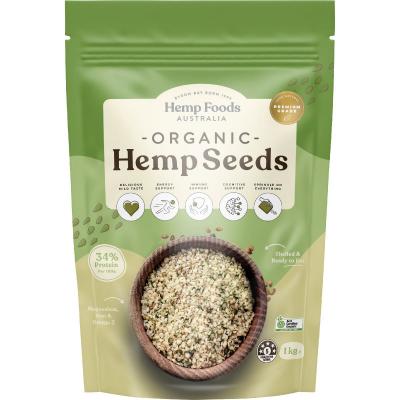 Organic Hemp Seeds Hulled 1kg