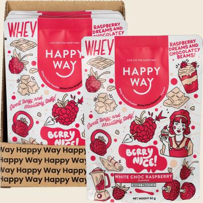 Whey Protein Powder White Chocolate Raspberry 6x60g